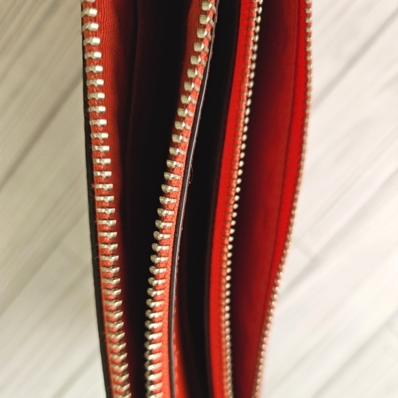 Coach East West Pop Crossbody Bag with Clutch in Orange, Brown with Silver Tone - Picture 11 of 15